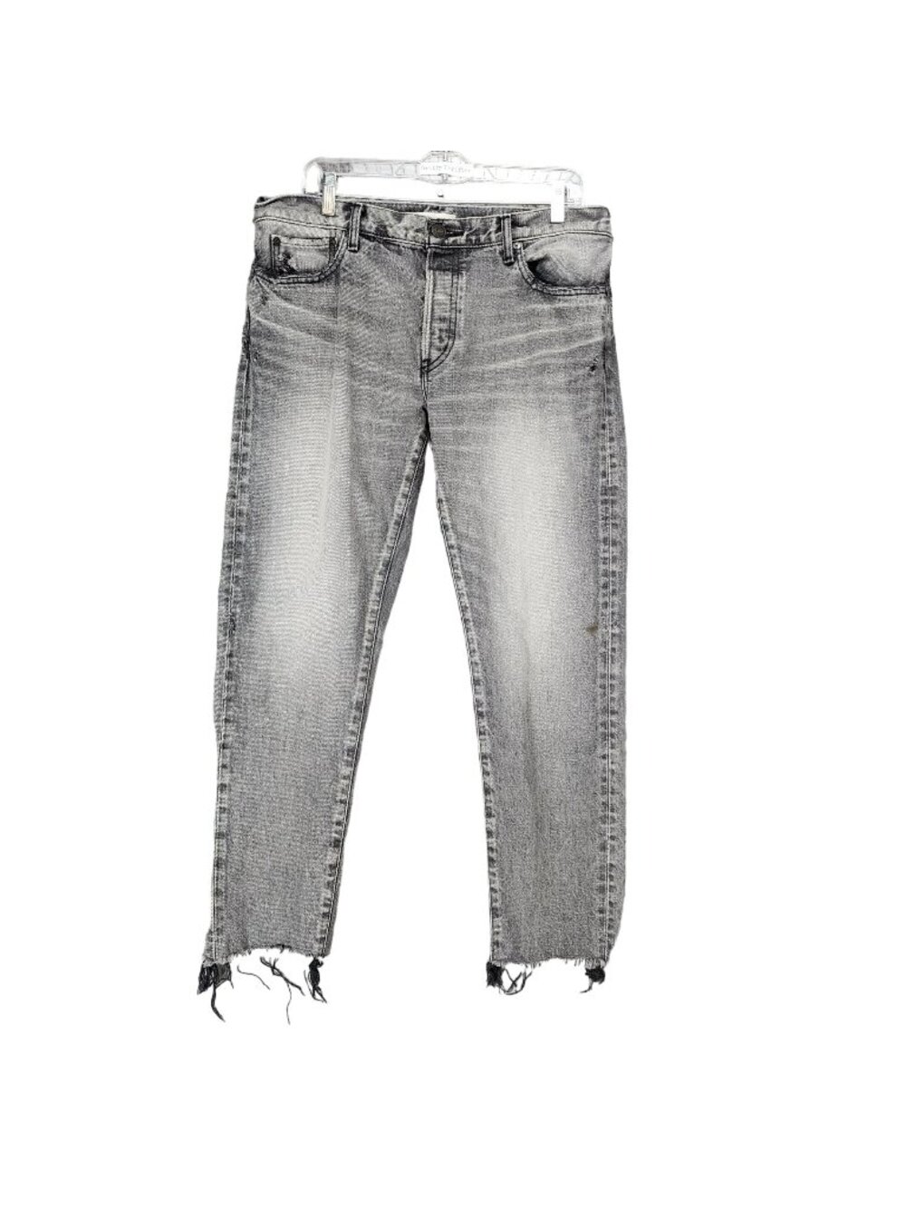 Moussy Jeans Womens 31 Gray Cotton Mid Rise Button Fly Skinny *Read*